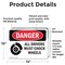 Signmission All Drivers Must Chock Wheels Danger Sign, Vinyl Decal, 14in W x 10in L, 2PK OS-2PACK-DS-D-1014-L-1025 - alternate 6